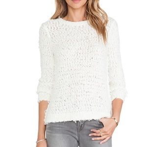 Free People September Song Pullover Sweater in Ivory